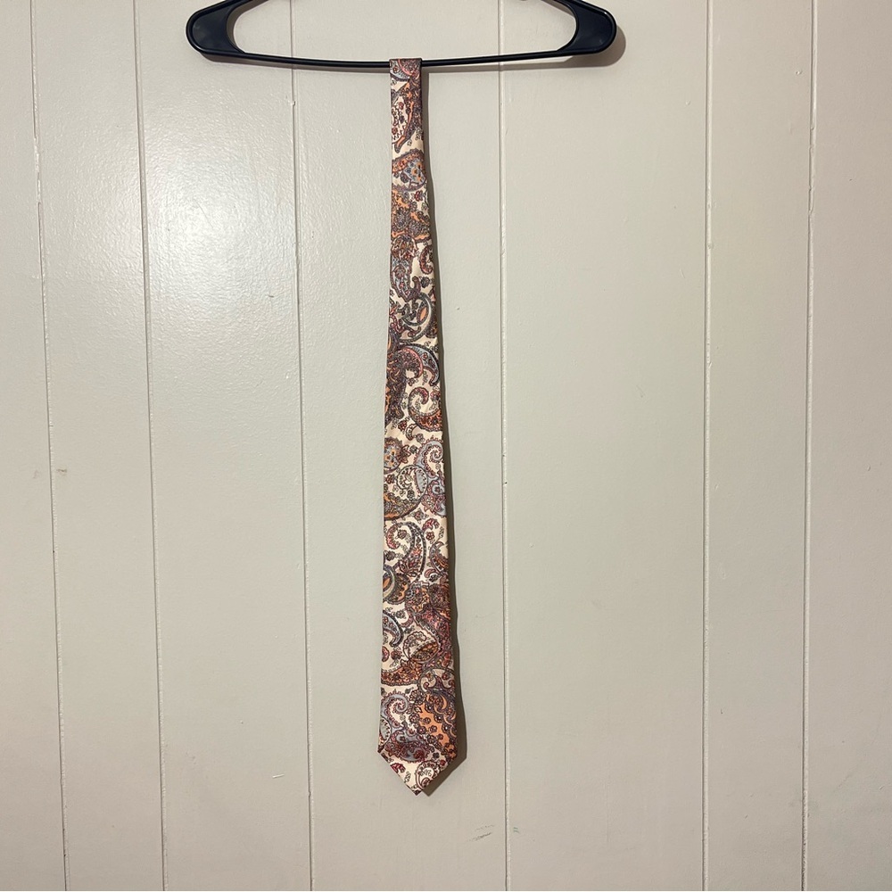 Lorenzo Silk Neck Tie Paisley Made in Italy 100% Silk